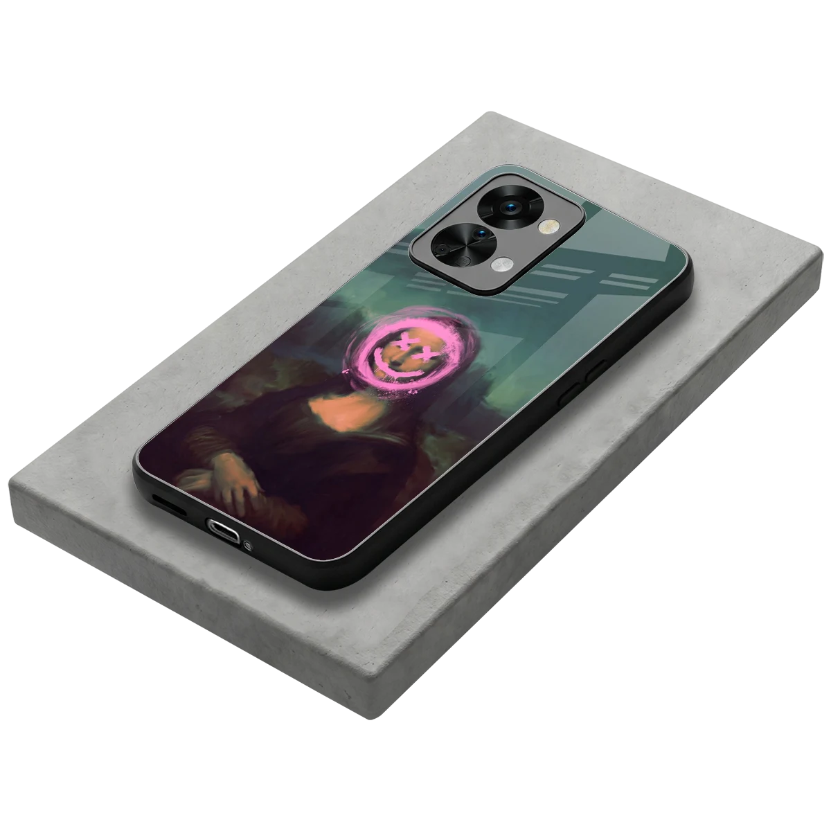 Graffiti Lisa stylish phone case for oneplus nord 2t | glossy glass and slim fit