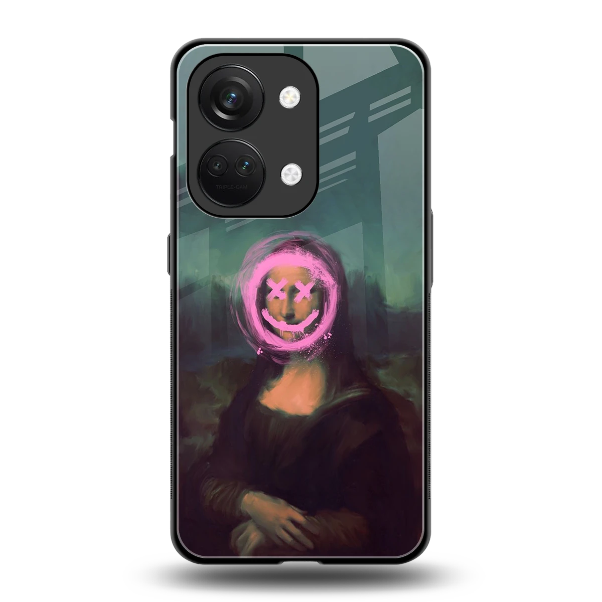 Graffiti Lisa back phone cover | glass case for oneplus nord 3
