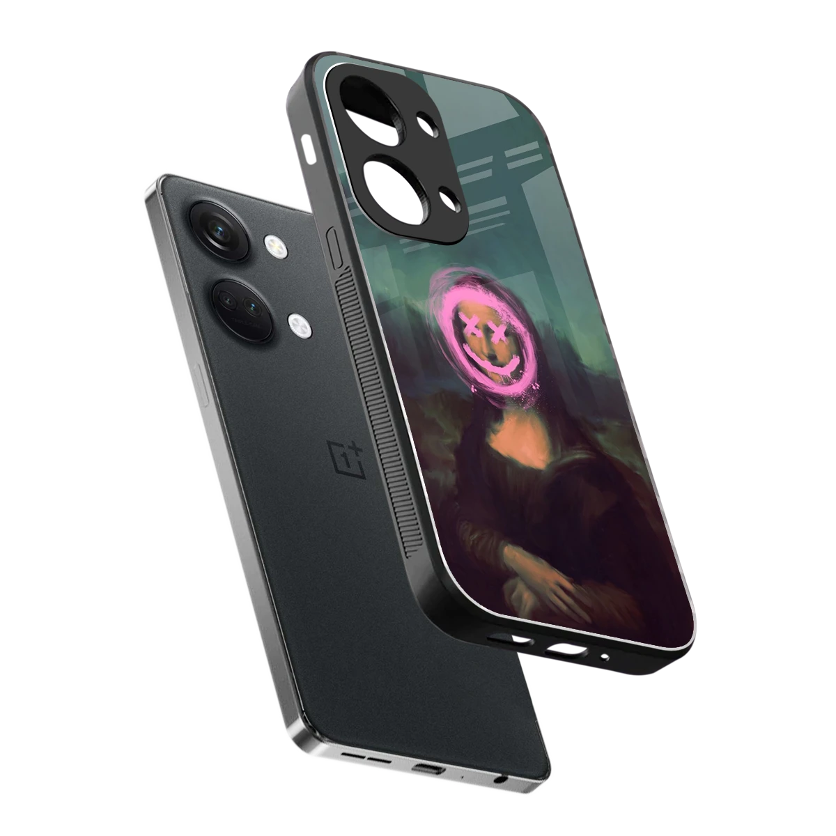 Graffiti Lisa sleek oneplus nord 3 cover with tempered glass back and TPU edges