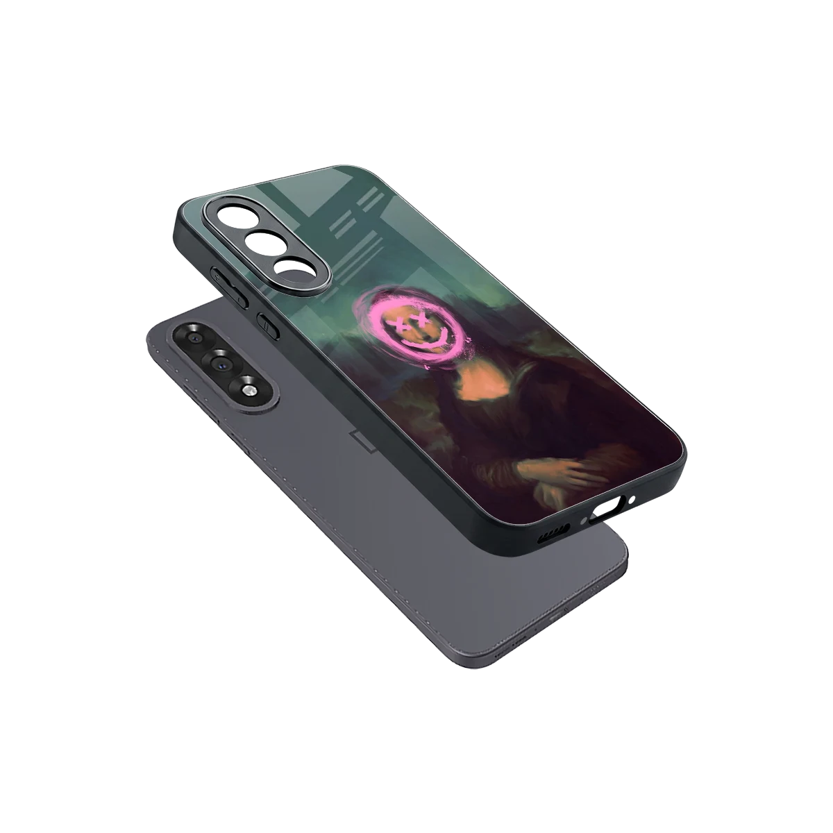 Graffiti Lisa sleek oneplus nord 5 cover with tempered glass back and TPU edges
