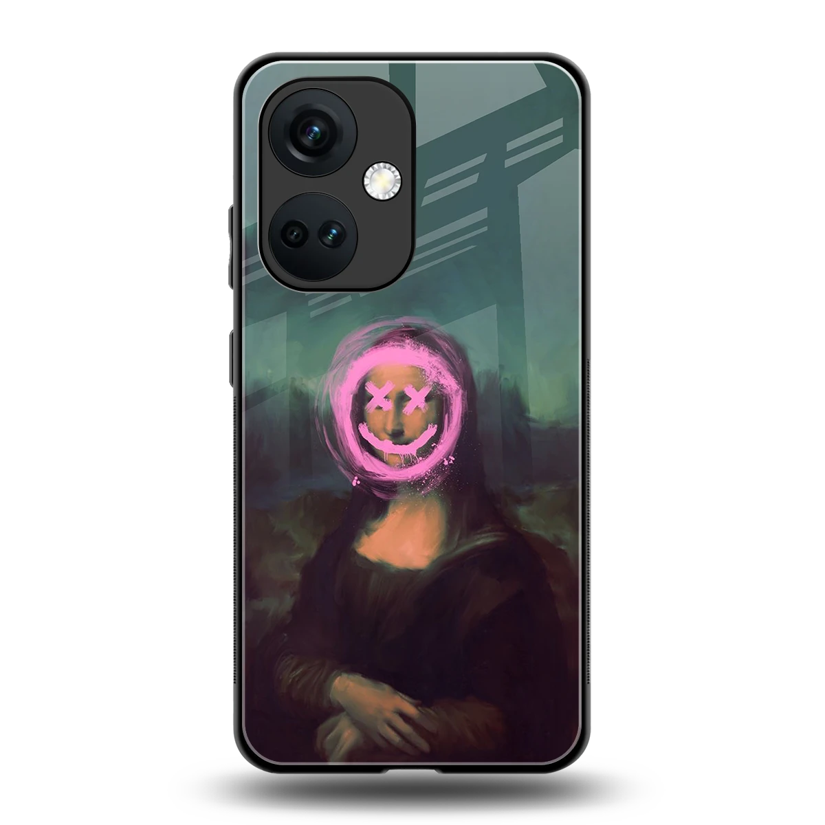 Graffiti Lisa back phone cover | glass case for oneplus nord ce 3