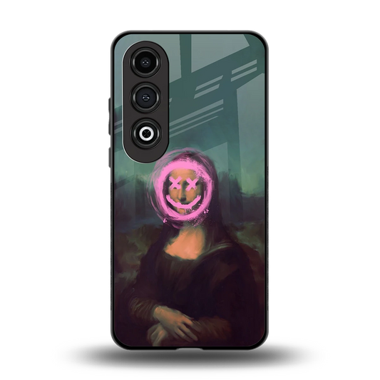 Graffiti Lisa back phone cover | glass case for oneplus nord ce 4
