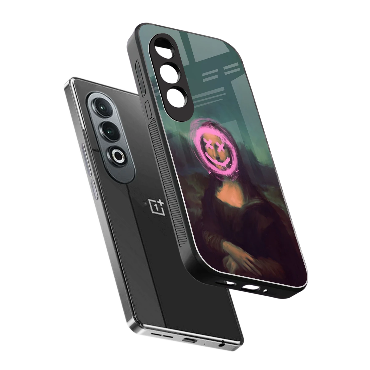 Graffiti Lisa sleek oneplus nord ce 4 cover with tempered glass back and TPU edges