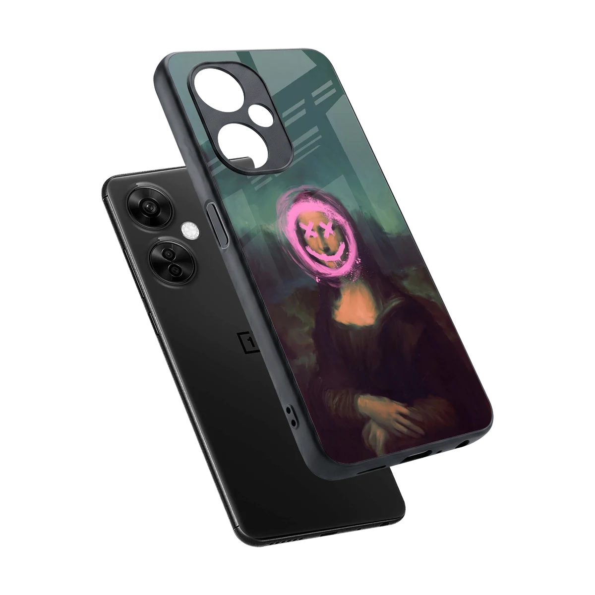 Graffiti Lisa sleek oneplus nord ce 3 lite cover with tempered glass back and TPU edges