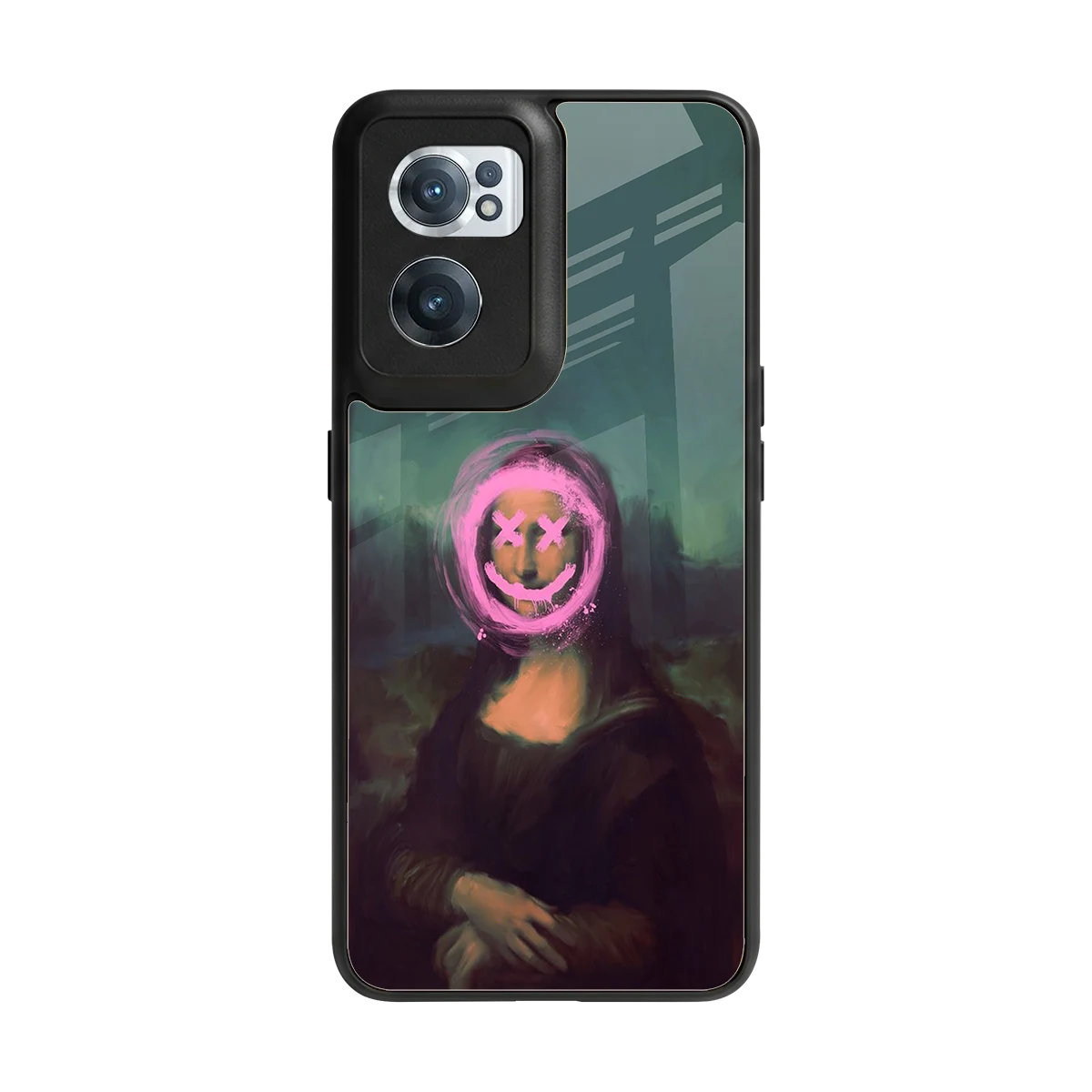 Graffiti Lisa back phone cover | glass case for oneplus nord ce 2