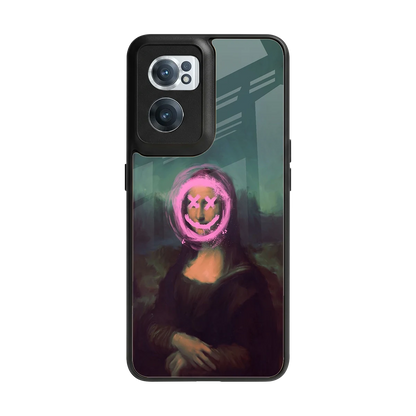 Graffiti Lisa back phone cover | glass case for oneplus nord ce 2