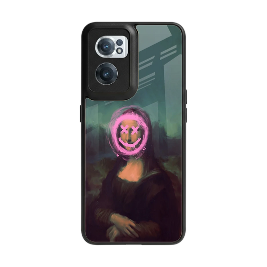 Graffiti Lisa back phone cover | glass case for oneplus nord ce 2