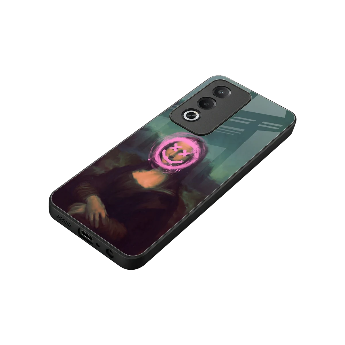 Graffiti Lisa stylish phone case for oppo a3 pro | glossy glass and slim fit