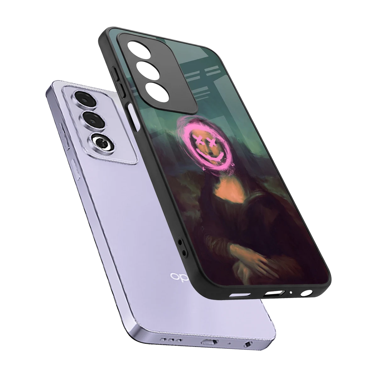 Graffiti Lisa sleek oppo a3 pro cover with tempered glass back and TPU edges