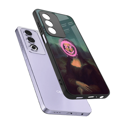 Graffiti Lisa sleek oppo a3 pro cover with tempered glass back and TPU edges
