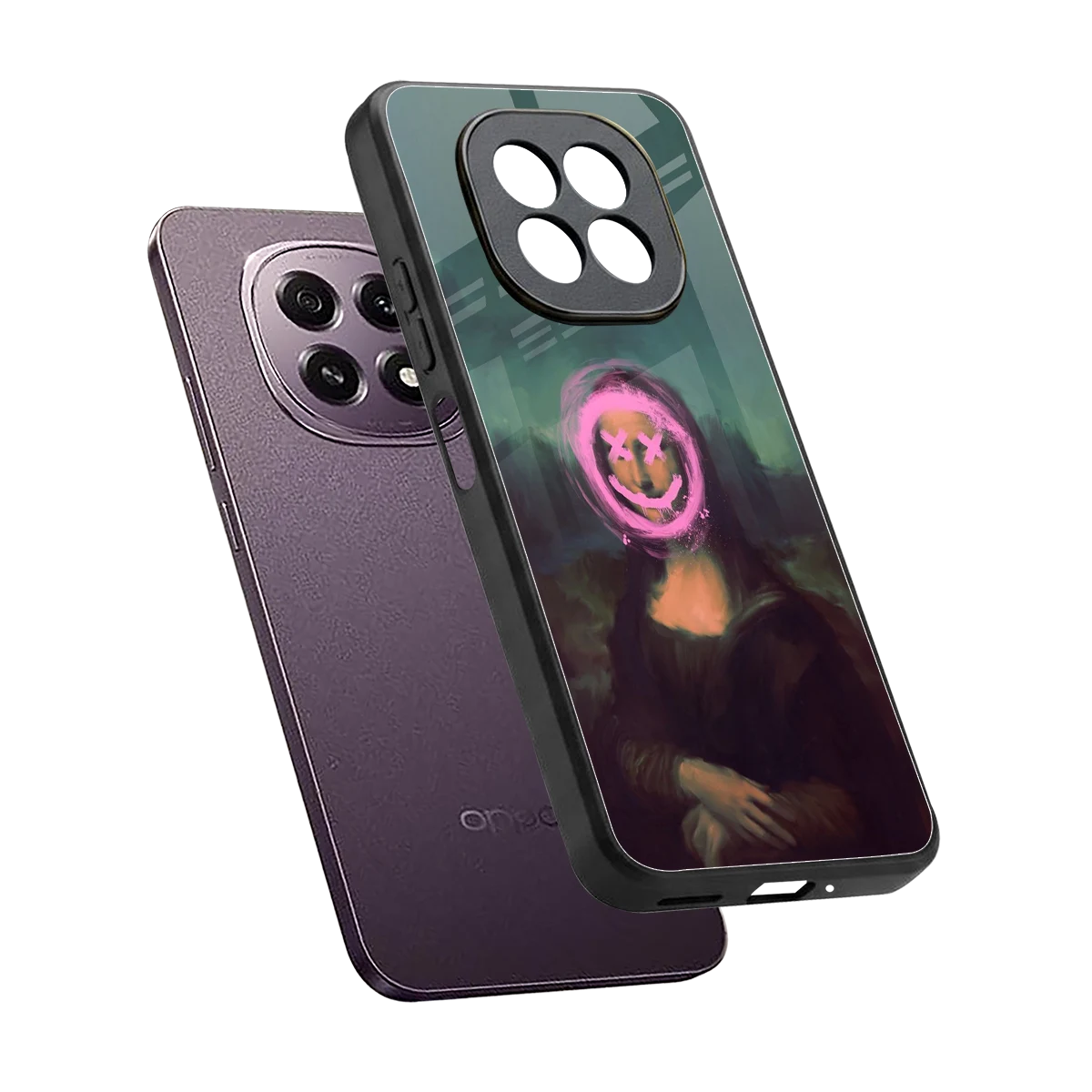 Graffiti Lisa sleek oppo f29 5g cover with tempered glass back and TPU edges