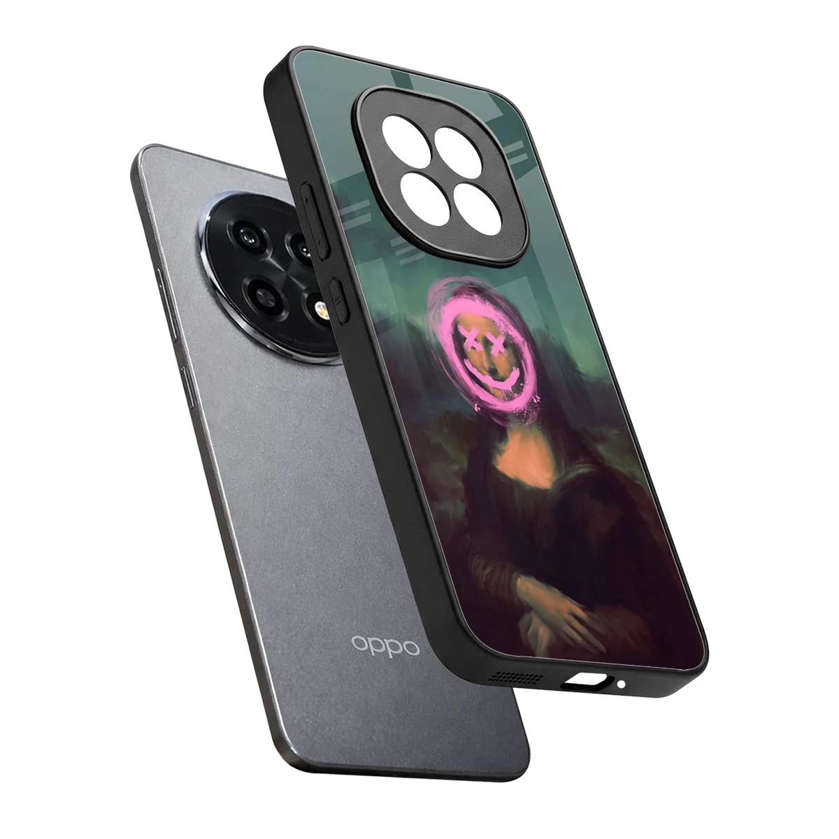 Graffiti Lisa sleek oppo f29 pro 5g cover with tempered glass back and TPU edges