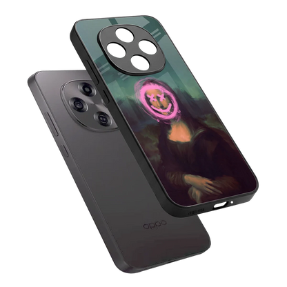 Graffiti Lisa sleek oppo f31 pro 5g cover with tempered glass back and TPU edges