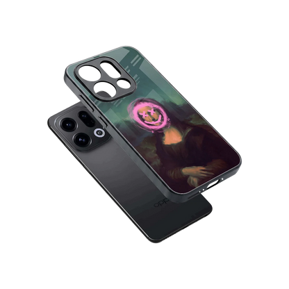 Graffiti Lisa sleek oppo find x9 cover with tempered glass back and TPU edges