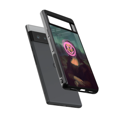 Graffiti Lisa sleek google pixel 6 pro cover with tempered glass back and TPU edges