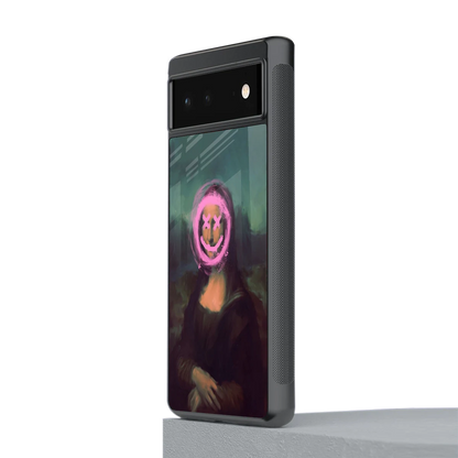 Graffiti Lisa stylish phone case for google pixel 6a | glossy glass and slim fit