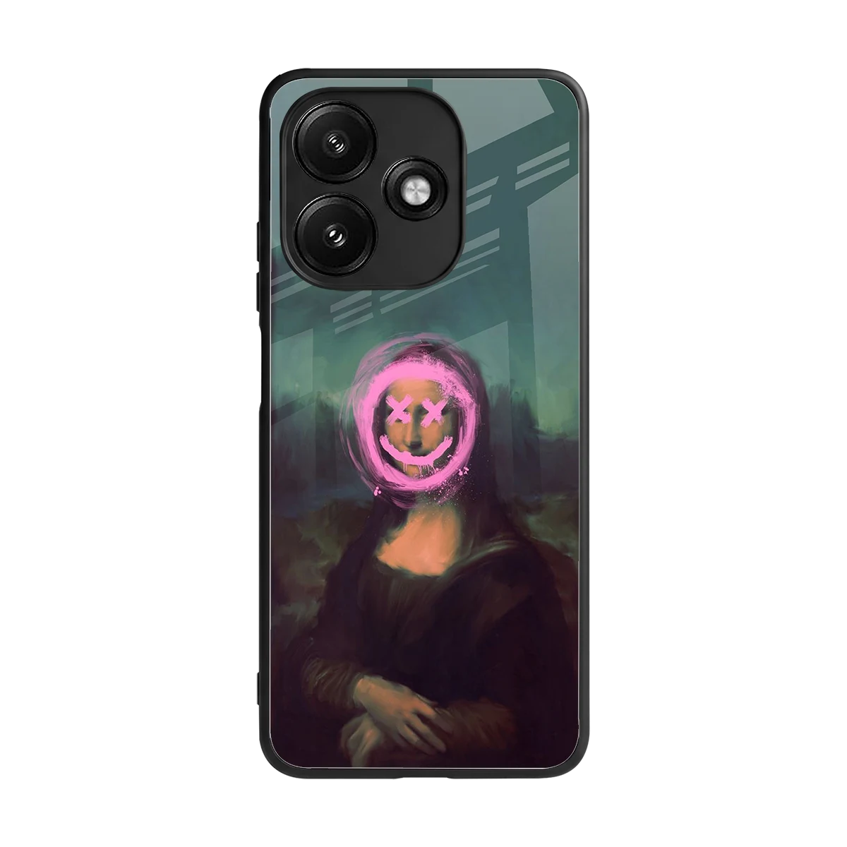 Graffiti Lisa back phone cover | glass case for redmi 12 5g