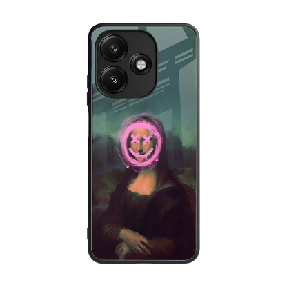 Graffiti Lisa back phone cover | glass case for redmi 12 5g