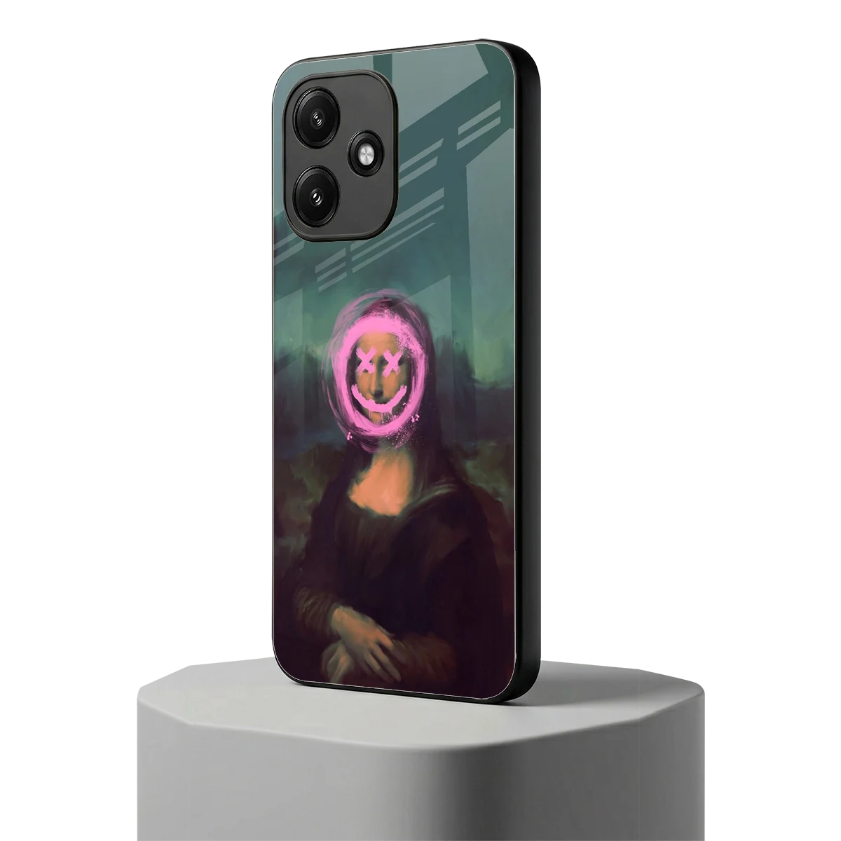 Graffiti Lisa redmi 12 5g mobile cover | shockproof glass phone case