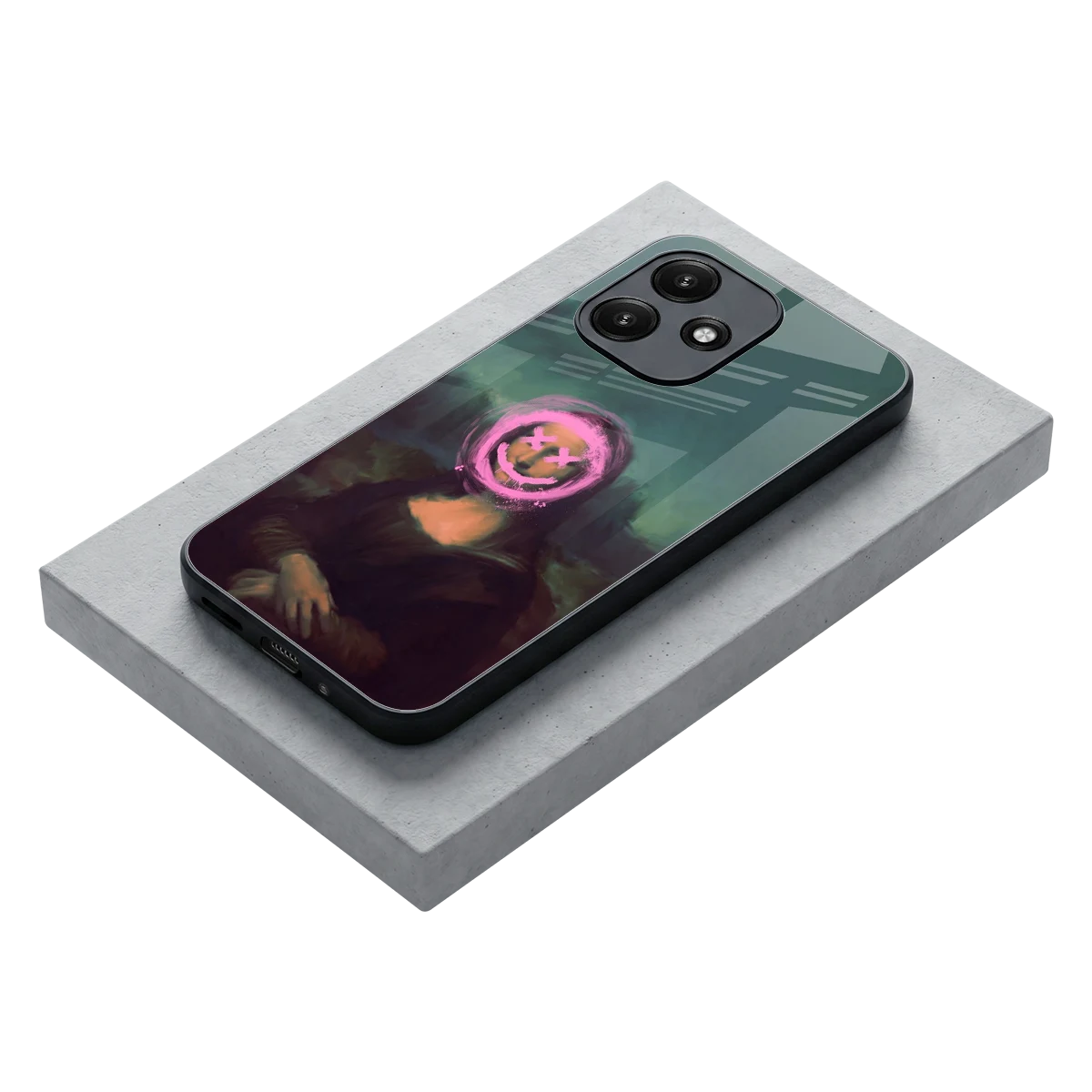 Graffiti Lisa stylish phone case for redmi 12 5g | glossy glass and slim fit
