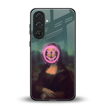 Graffiti Lisa back phone cover | glass case for samsung galaxy m36 5g
