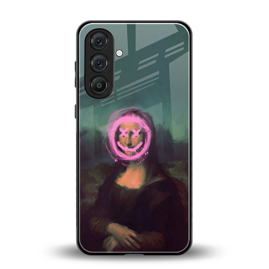Graffiti Lisa back phone cover | glass case for samsung galaxy m36 5g