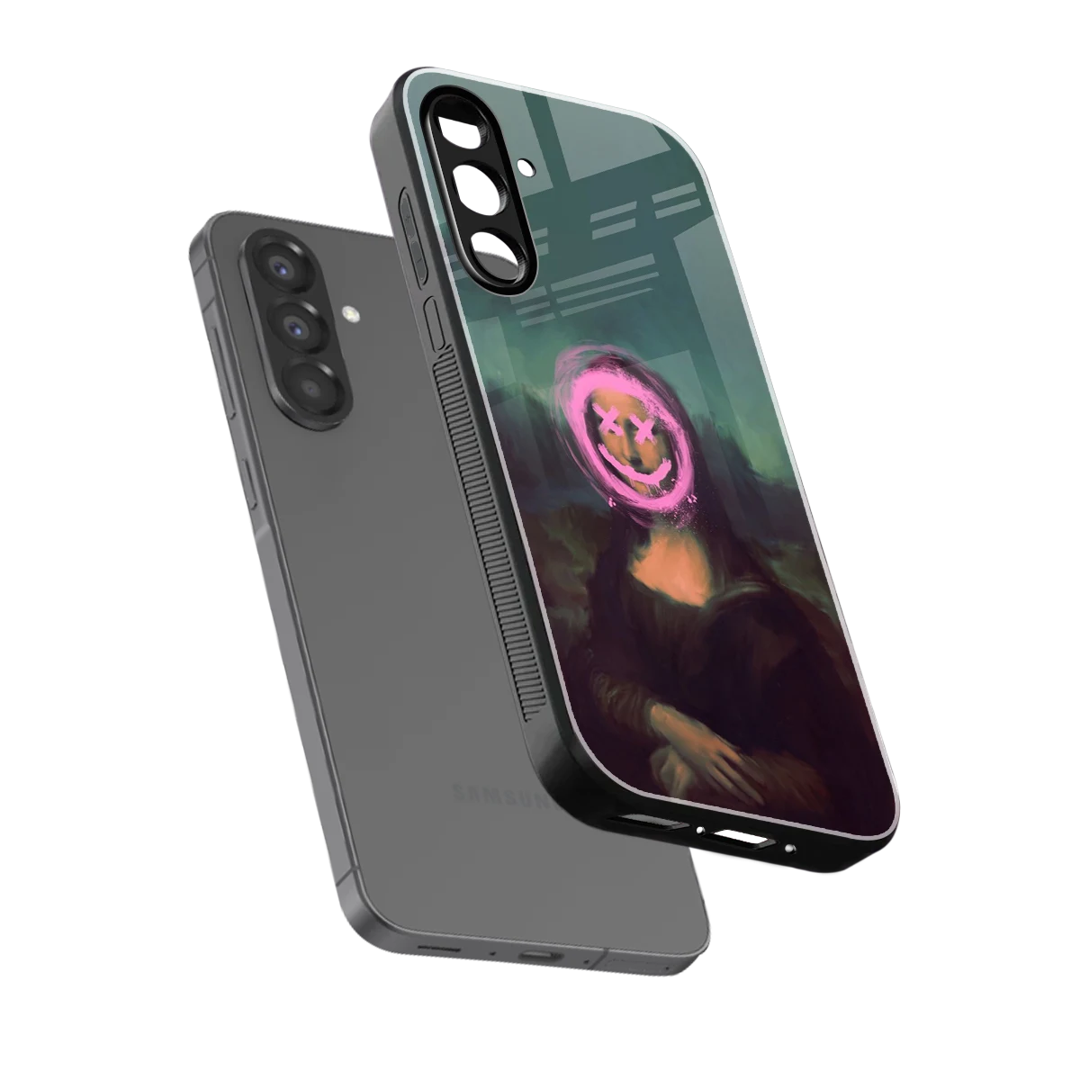 Graffiti Lisa sleek samsung galaxy a17 5g cover with tempered glass back and TPU edges