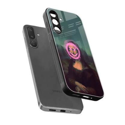 Graffiti Lisa sleek samsung galaxy m36 5g cover with tempered glass back and TPU edges