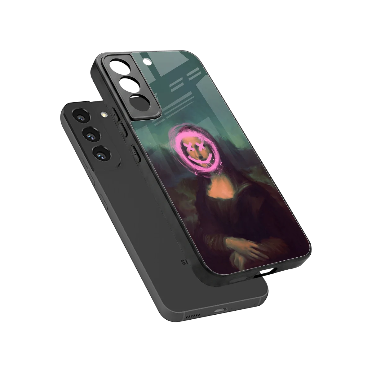 Graffiti Lisa sleek samsung galaxy s22 cover with tempered glass back and TPU edges