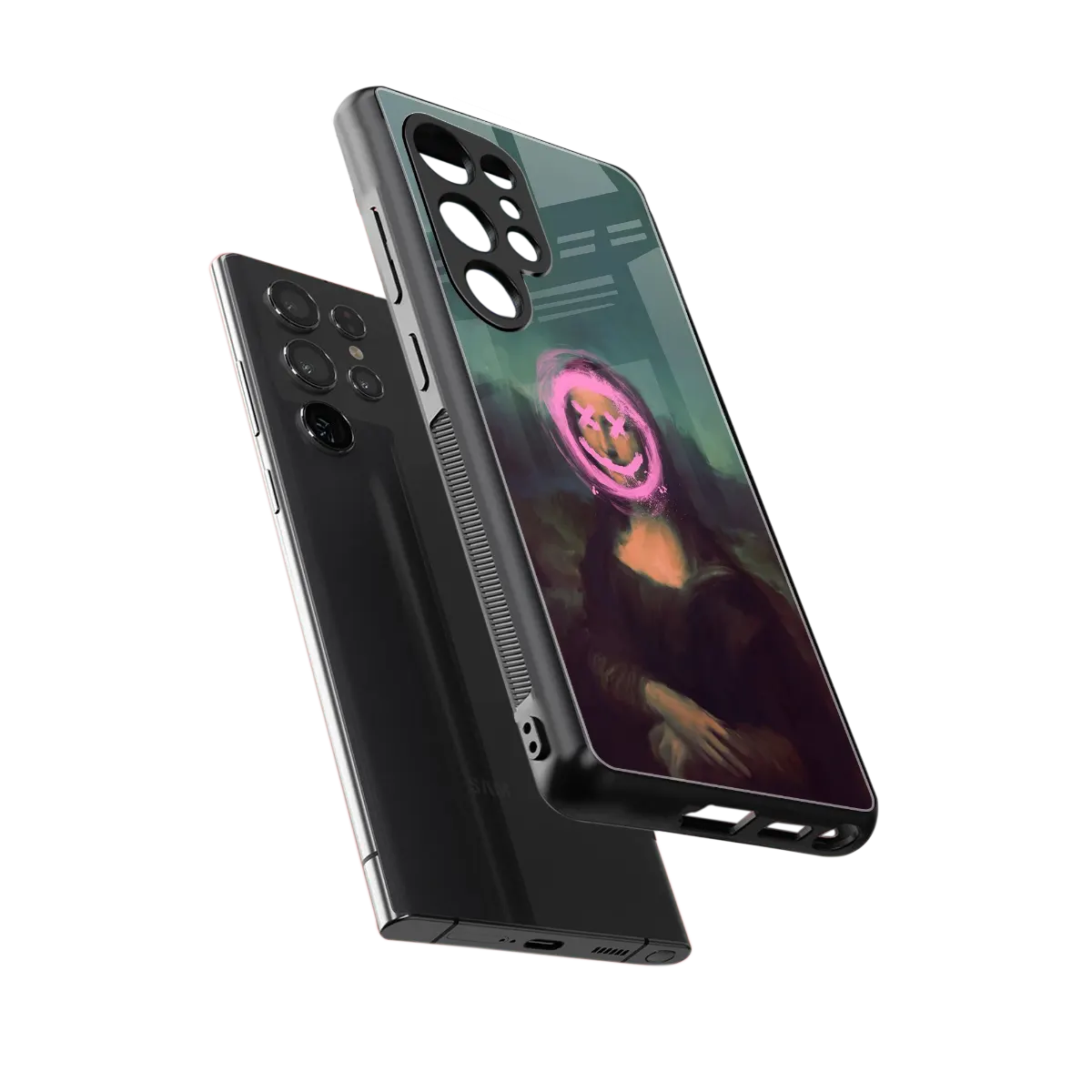 Graffiti Lisa sleek samsung galaxy s25 ultra cover with tempered glass back and TPU edges
