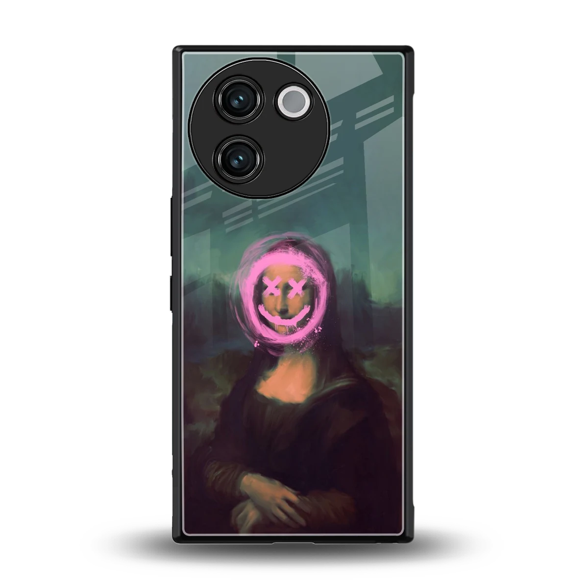 Graffiti Lisa back phone cover | glass case for vivo v30e