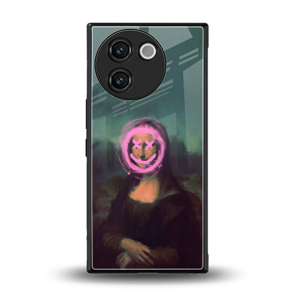 Graffiti Lisa back phone cover | glass case for vivo v30e