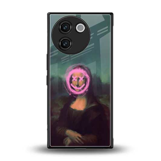 Graffiti Lisa back phone cover | glass case for vivo v30e