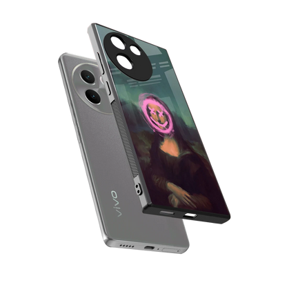 Graffiti Lisa sleek vivo v30e cover with tempered glass back and TPU edges