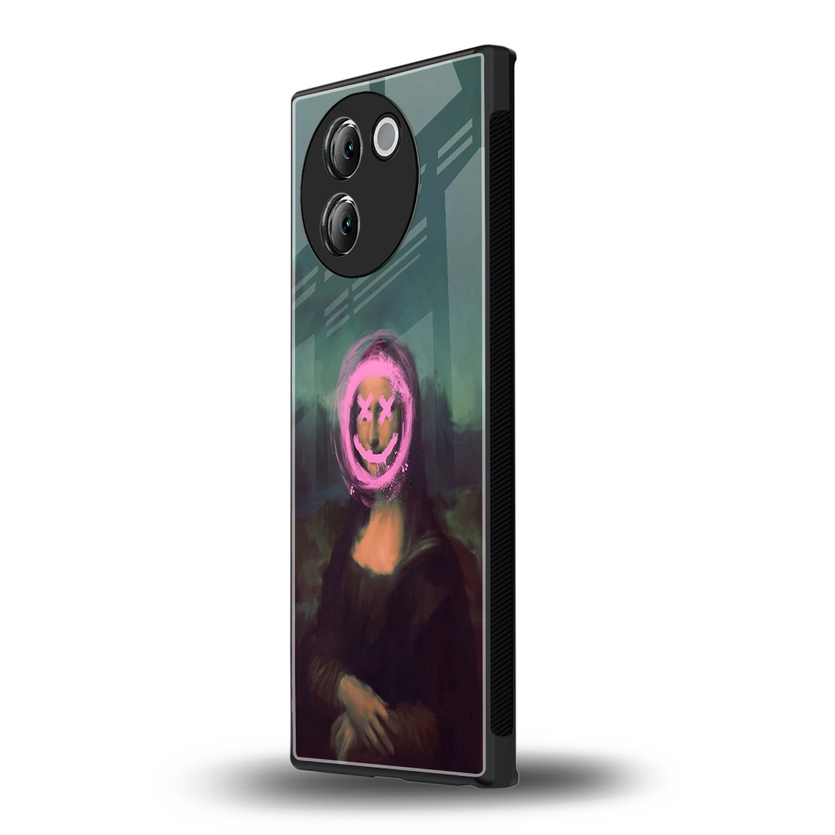 Graffiti Lisa vivo v30e mobile cover | shockproof glass phone case
