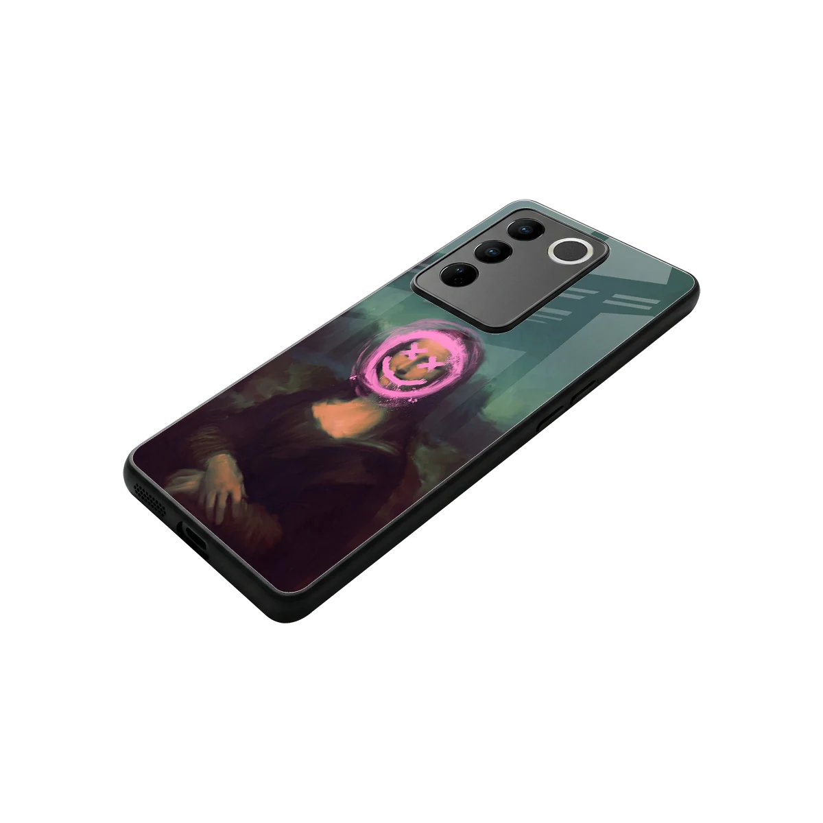 Graffiti Lisa stylish phone case for vivo v27 5g | glossy glass and slim fit