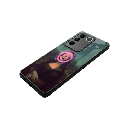 Graffiti Lisa stylish phone case for vivo v27 5g | glossy glass and slim fit