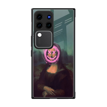 Graffiti Lisa back phone cover | glass case forvivo v30 pro