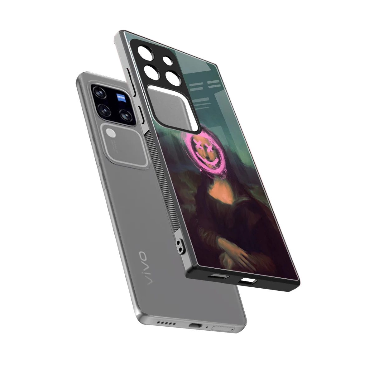Graffiti Lisa sleekvivo v30 pro cover with tempered glass back and TPU edges