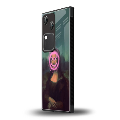 Graffiti Lisa vivo v30 mobile cover | shockproof glass phone case