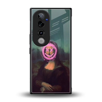 Graffiti Lisa back phone cover | glass case for vivo v40 pro