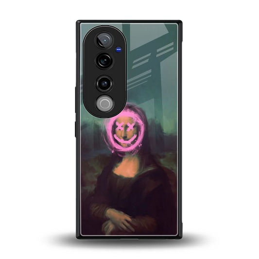 Graffiti Lisa back phone cover | glass case for vivo v40 pro