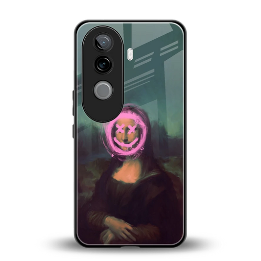 Graffiti Lisa back phone cover | glass case for vivo v40e