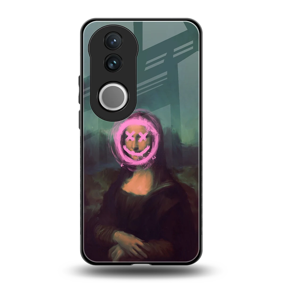 Graffiti Lisa back phone cover | glass case for vivo v50