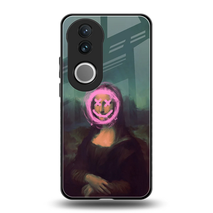 Graffiti Lisa back phone cover | glass case for vivo v50