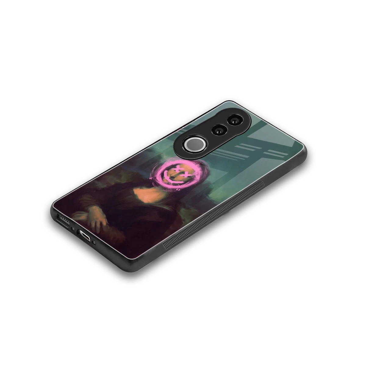 Graffiti Lisa stylish phone case for vivo v50 | glossy glass and slim fit