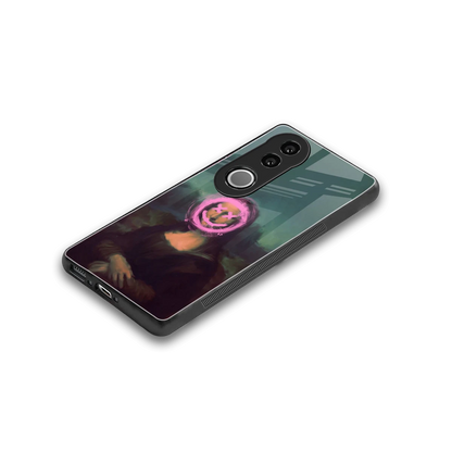 Graffiti Lisa stylish phone case for vivo v50 | glossy glass and slim fit