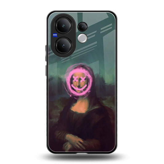 Graffiti Lisa back phone cover | glass case for vivo v60