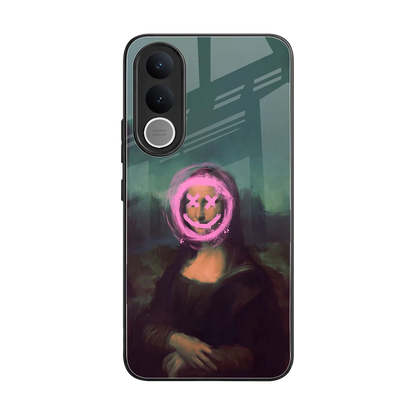 Graffiti Lisa back phone cover | glass case for vivo v70 fe