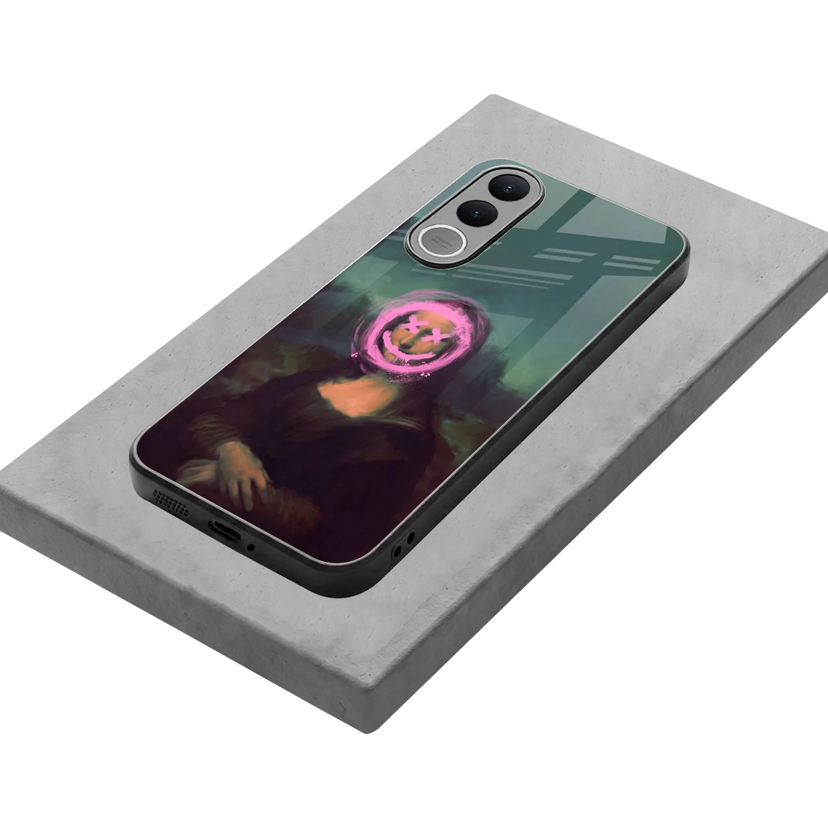 Graffiti Lisa stylish phone case for vivo v70 fe | glossy glass and slim fit